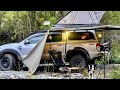 CAMPING in FREEZING Cold with Dog - Roof Tent