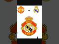 Manchester United and Madrid| war | combination logo #manchesterunited  #logo #drawing