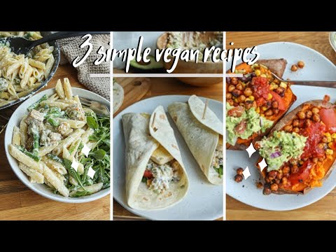 3 simple vegan lunchs