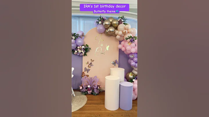 IRA’s first birthday decor 🦋 Theme- butterfly 🦋 #usateluguvlogs #birthdaydecoration