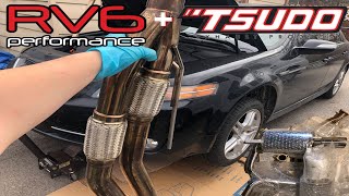 2004 - 2008 Acura TL RV6 Jpipe + Tsudo Catback exhaust Install. Revs + Acceleration