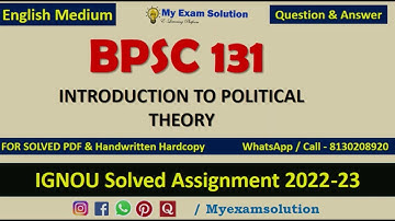 IGNOU BPSC 131 SOLVED ASSIGNMENT 2022-23 | IGNOU SOLVED ASSIGNMENTS 2022-23 #ignousolvedassignment