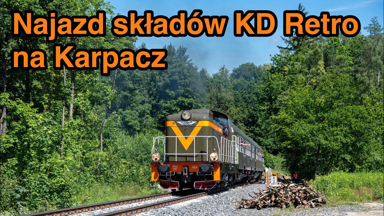 Najazd składów KD Retro na Karpacz – Fiat SU45-079 oraz Kociołek SP42-001 w sercu Karkonoszy