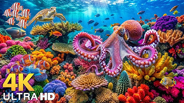 Diving Under The Red Sea 4K Video UHD-Admire beautiful Sea Creatures with The Best Relaxing Music #3