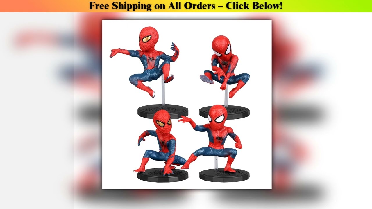 Hasbro Movie Superhero Spider 4pcsSet 68cm Action Figure Anime Decoration Collection Mini Doll Toys