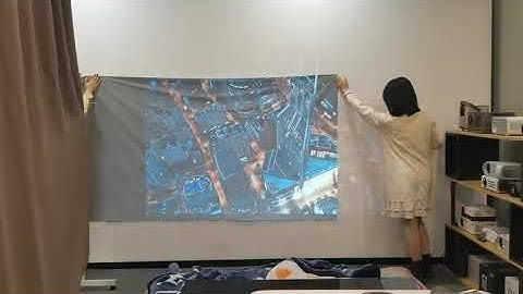 ￼Ambient Light Rejecting (ALR) projector screen 16:9 foldable, portable