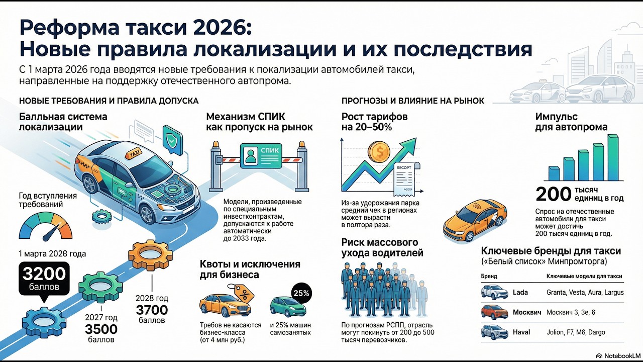 🚕 Такси в России: Новая реальность с 1 марта 2026 года! 🇷🇺