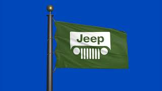 Jeep flag - Waving flag Blue Screen | Motion background| 4K UHD 60fps | Royalty Free screenshot 4