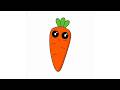 How to Draw a Carrot for Kids & Toddlers | Easy Step-by-Step