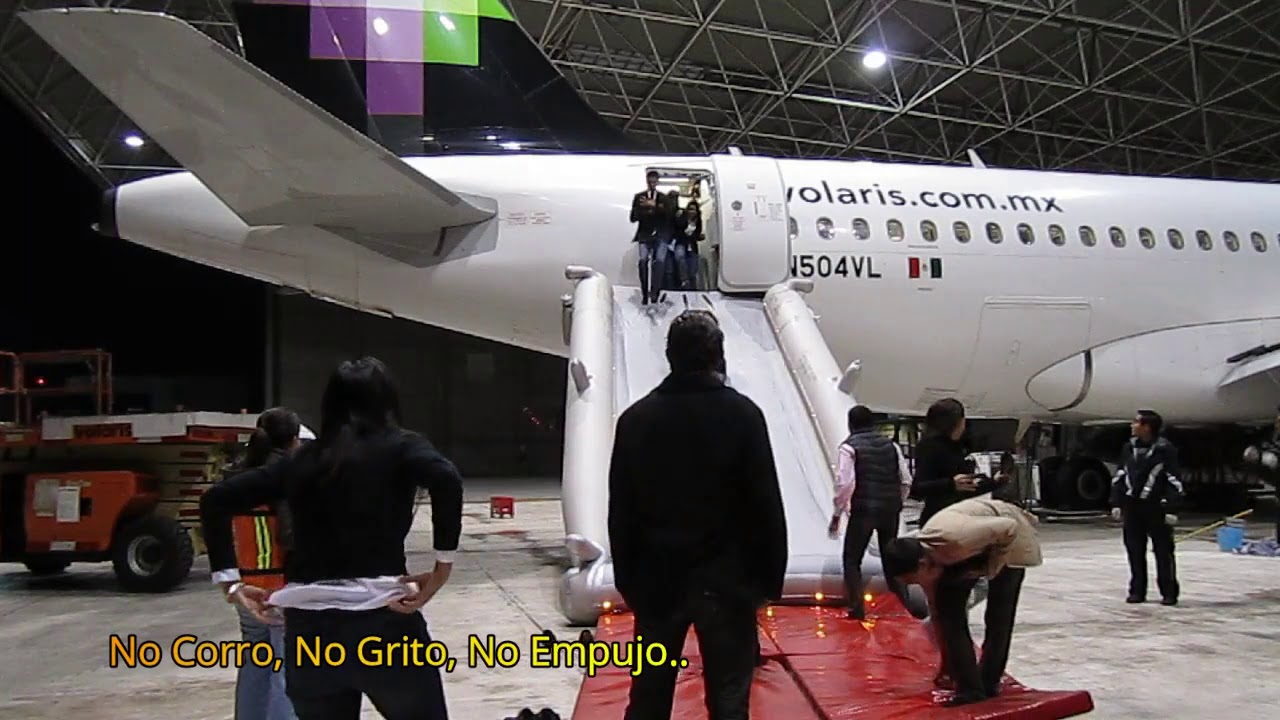 Despliegue Tobogan Trasero Airbus A320