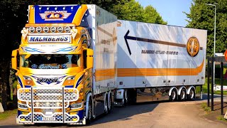 Trucks leaving Skåne Truckshow 2023 Part 2