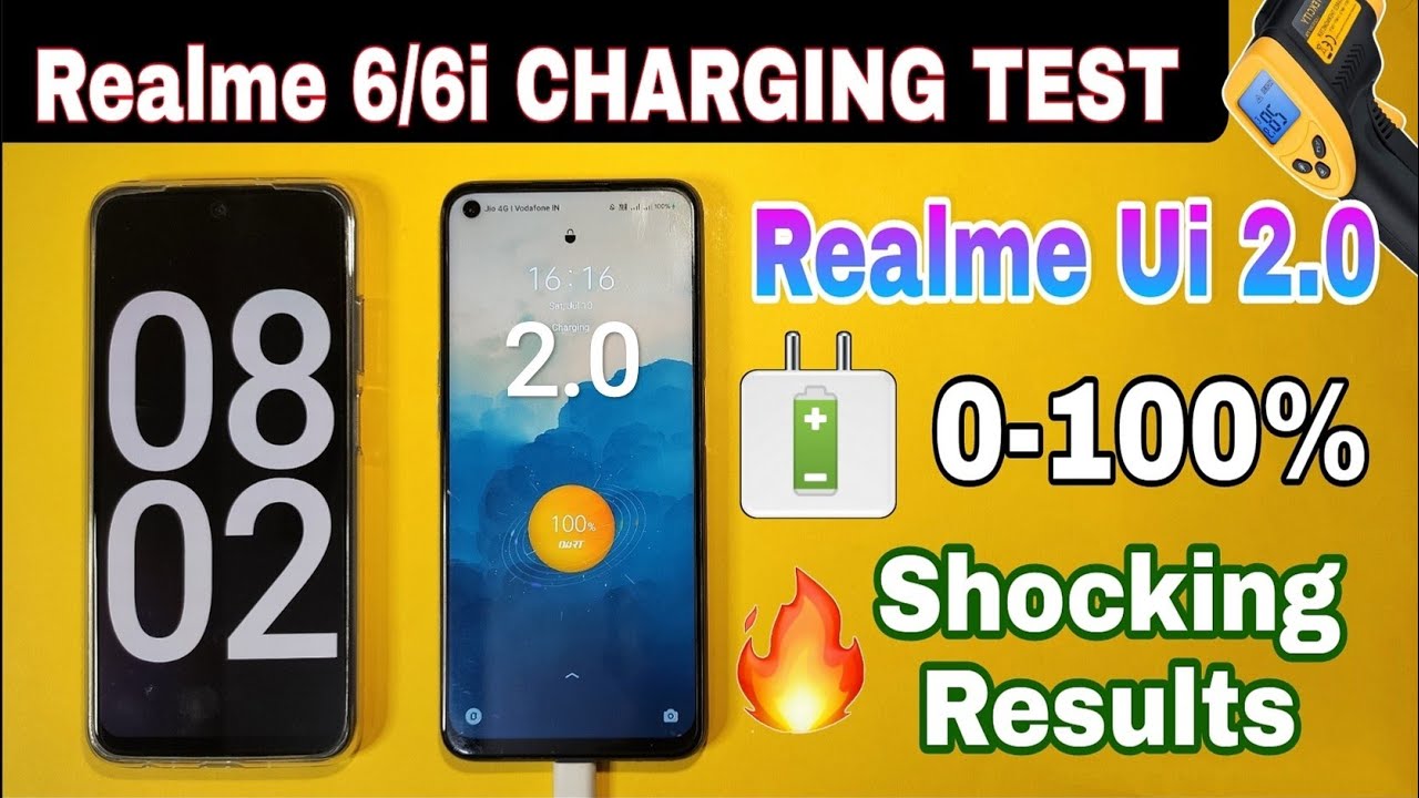 Realme 6 & 6i realme ui 2.0 update Charging test 0-100% 🔋| Realme 6 new update, Charging test