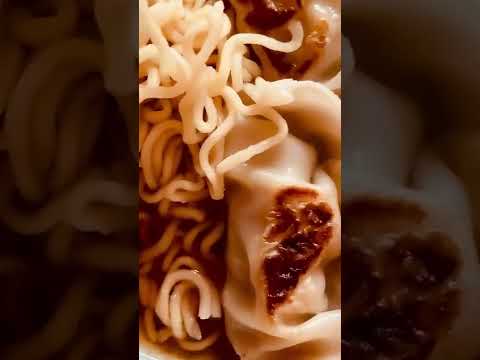 【ASMR 食べ物 動画】【聞く高齢者レクリエーション動画】醤油ラーメン（餃子トッピング／袋麺） | 新レクネタ