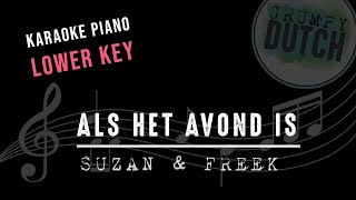 Als het avond is - Suzan & Freek [piano cover lower key]