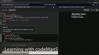 learn2code | freeCodeCamp (New) Responsive Web Design  -  Building a Nutrition Label: Step 21