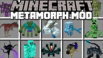 Minecraft METAMORPH IN TO BOSSES MOD / DANGEROUS MORPHING AND SHAPE SHIFTING !! Minecraft Mods