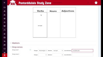 How to use drag and drop onto drop zones in Moodle quizzes