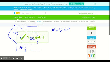 IXL - Pythagorean theorem (Algebra 1 practice)