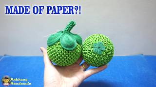 How To Make 3D Origami Mangosteen | Handmade Paper Craft