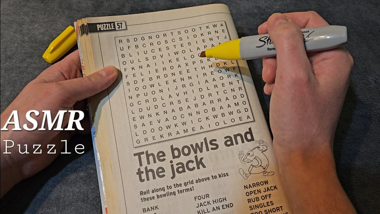 ASMR Relaxing Wordsearch Puzzle Lo-fi, whispering 