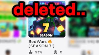 Bedwars got deleted again.. 💀🗿