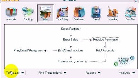 MYOB Training Courses - 502203 - MYOB Finding - To Do List navigation