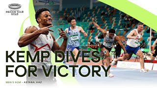 Kemp wins 60m with an incredible dip on the line 👀 | World Indoor Tour 2024