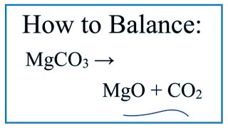 images Mgco3 Decomposition Reaction how to balance mgco3 mgo co2