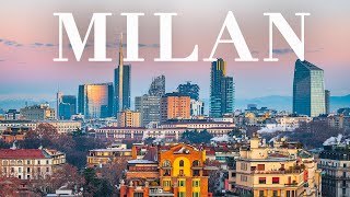 Пролетая над Миланом, Италия 4k UHD – успокаивающая музыка и потрясающий живописный вид на город