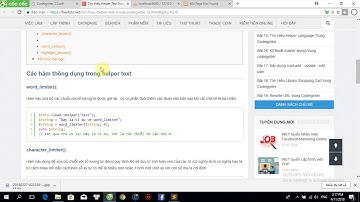 Bài 14  Tìm Hiểu Helper Text Trong Codeigniter