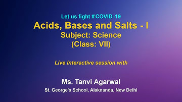 Live Interactions on PM eVidya: Acids, Bases and Salts-I