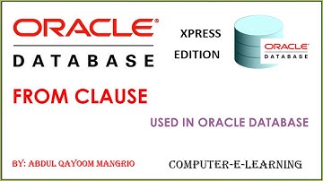 How to Use FROM Clause Use in Oracle Database XE || Computer e Learning