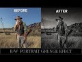 How to make a dramatic black  white portrait in photoshop