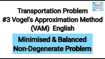 Transportation Problem|#3 Vogel
