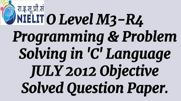 O Level JULY 2012 M3-R4 