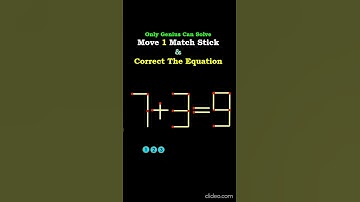 #viralshorts #shorts #trending #matchstick PUZZLE 73 Move 1 Match Stick & Correct The Equation