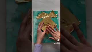 Nikkah Gift Idea • Gold Leaf Arabic Calligraphy + Alcohol Ink background • ArtisanKhan