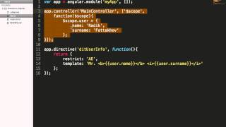 Angular Directives - работа со scope