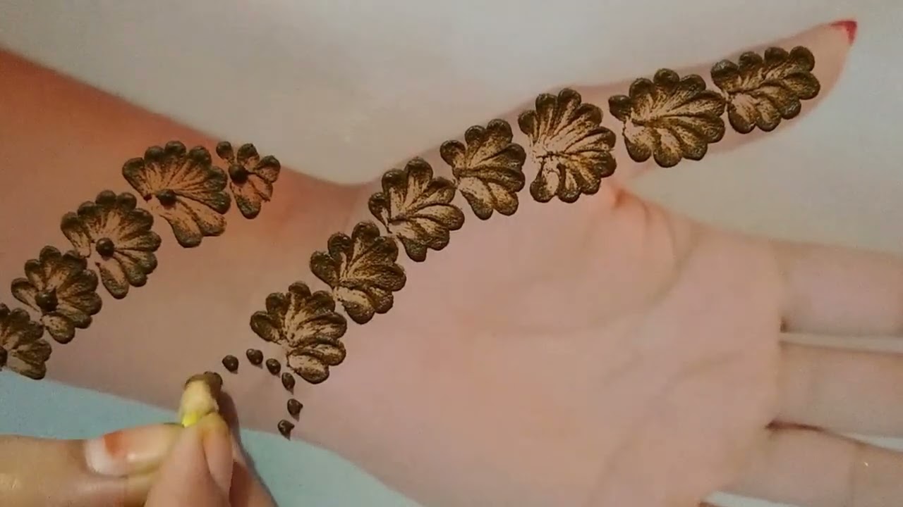 very easy mehndi design cotton bud mehndi design YouTube