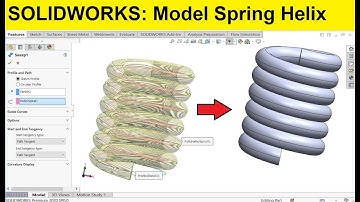 Model Extension Spring [SOLIDWORKS Helix & Sweep]