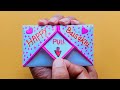 Diy  surprise message card for baisakhi pull tab origami envelope card baisakhi  greeting card