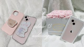 Unboxing: Pink iphone 13 & picking phone case✨