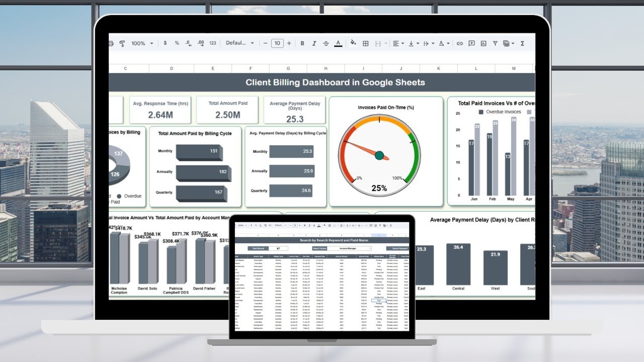 Client Billing Dashboard in Google Sheets - YouTube