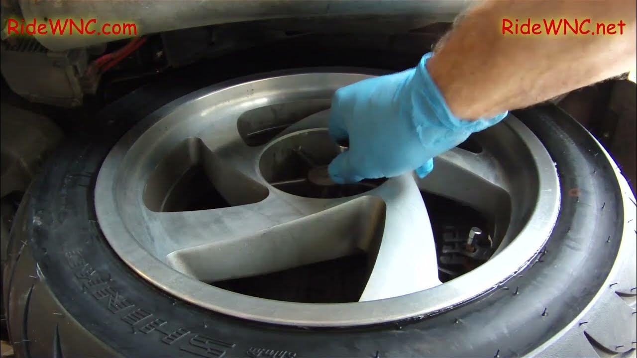 Honda Goldwing Rear Wheel Removal and Install New Tire - YouTube