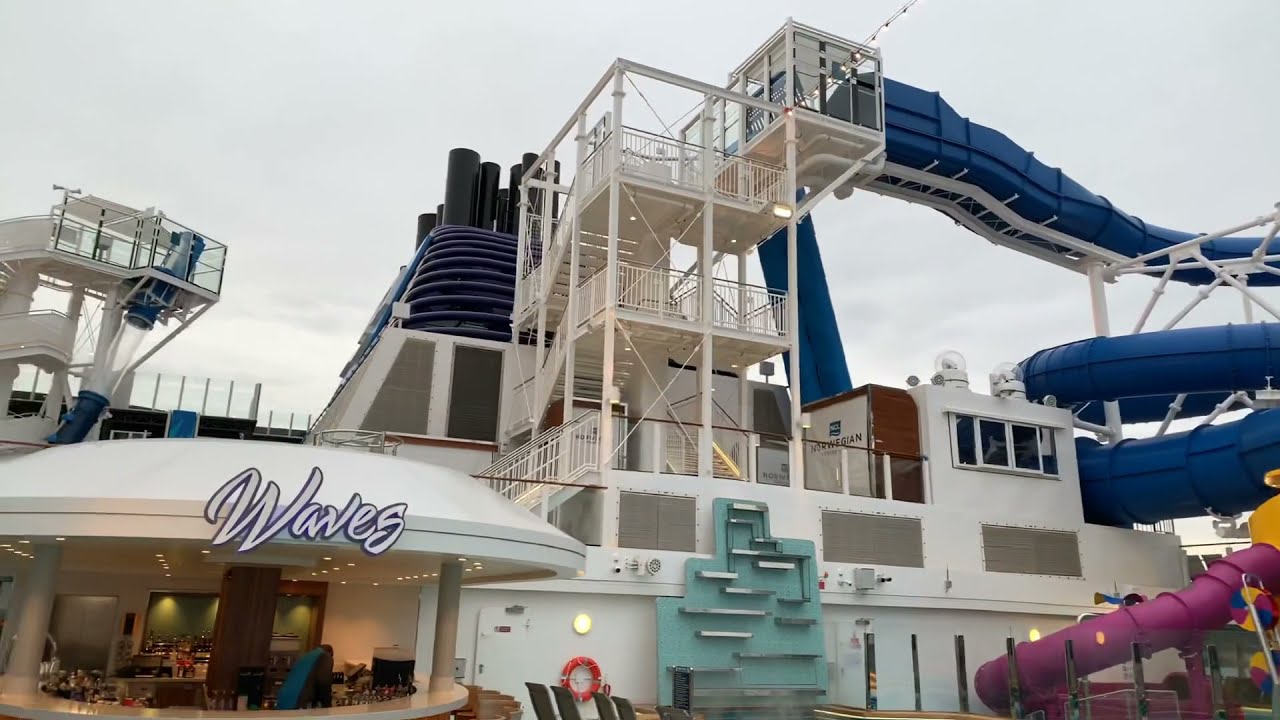 Norwegian Cruise Lines Norwegian Encore Pools Water Slides Area norwegian-cruise-lines-norwegian-encore-pools-water-slides-area