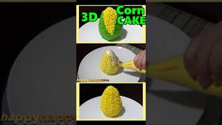 How to Make 3D CORN CAKE with Buttercream #Shorts