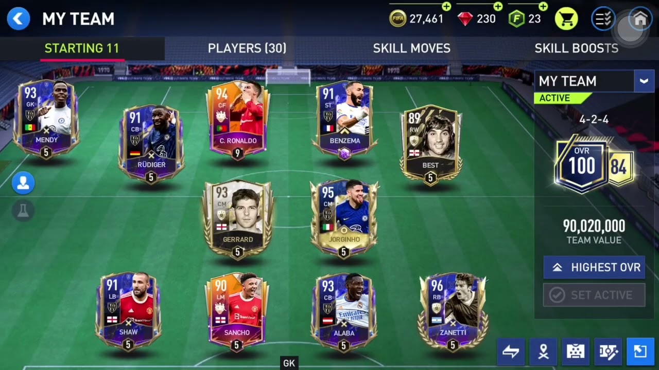 Review C.Ronaldo TOTW 93 OVP POSITION CF SIUUU !!! FIFA Mobile 22 YouTube