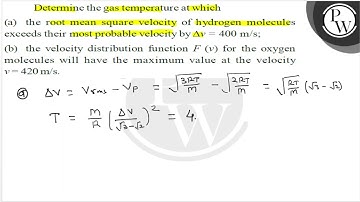 Determine the gas temperature at which (a) the root mean square velocity of hydrogen molecules e...
