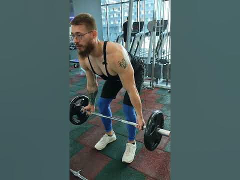 Тяга штанги в наклоне обратным хватом. Тренируем спину. - YouTube