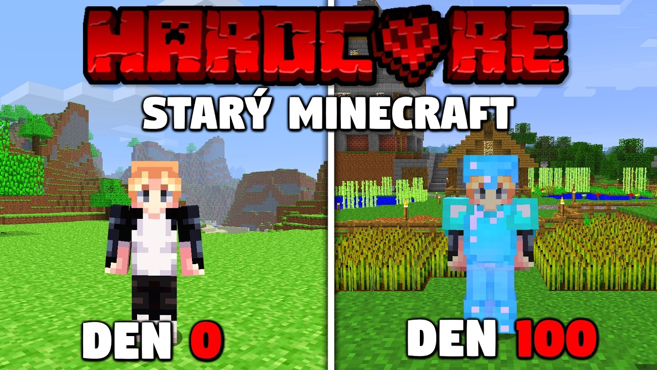 Přežil Jsem 100 Dní v NEJSTARŠÍM Minecraftu na HARDCORE